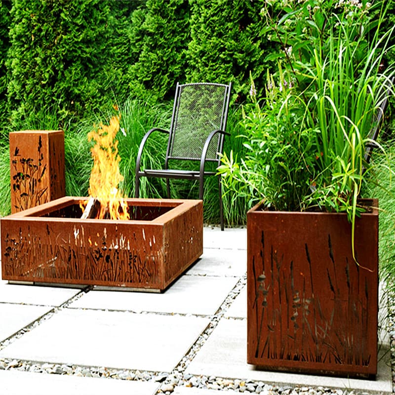 Rustic Style Natural Gas Outdoor Fire Pit Manufacturer